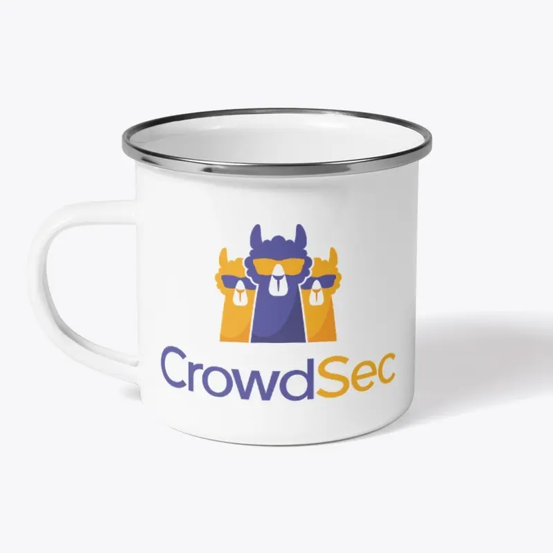 CrowdSec Logo Steel Camping Mug